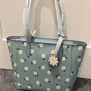 Kate Spade Light Blue Daisy Print Tote